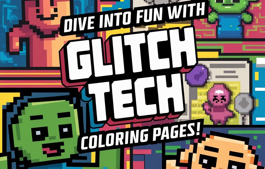 Cartoon Printable Coloring Paperback Glitch Tech Coloring Pages